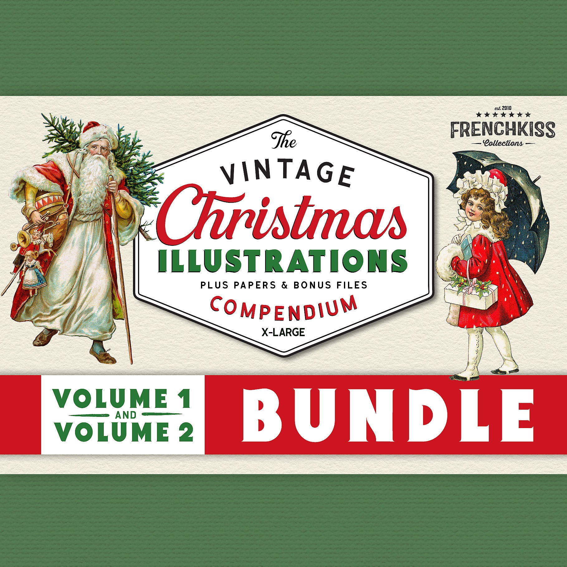 The Vintage Christmas Illustrations Compendium Bundle.