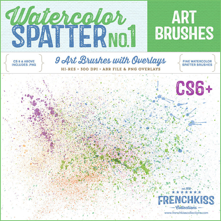 Watercolor Spatter No.1