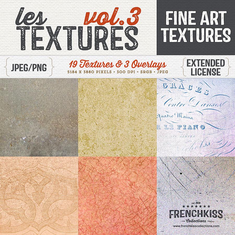 Les Textures Volume 3 fine art and grunge texture collection.