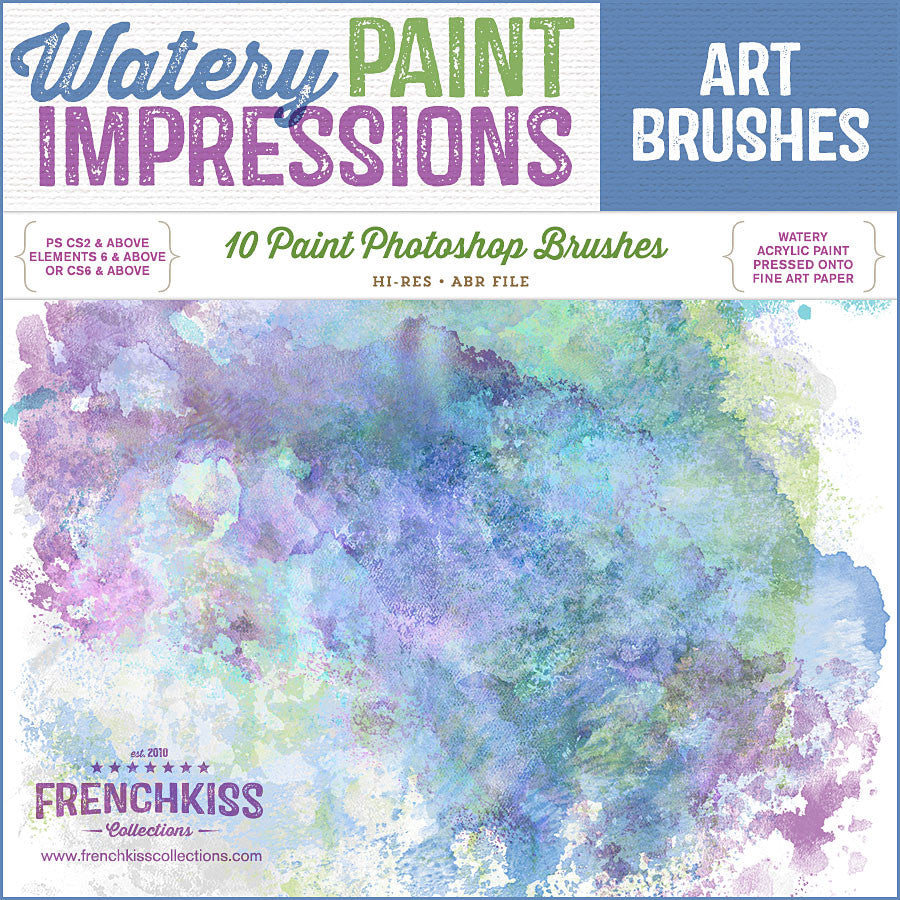 Watery Paint Impressions Photoshop Brushes