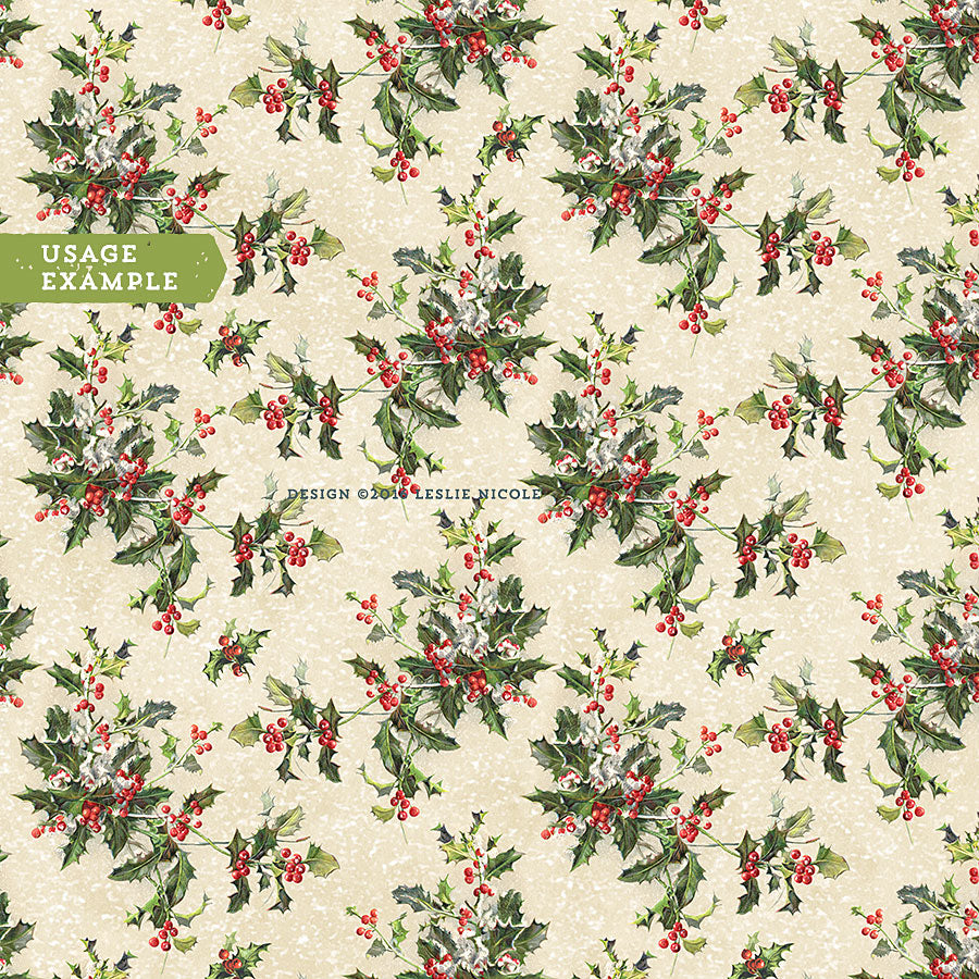Vintage Holly Design Example