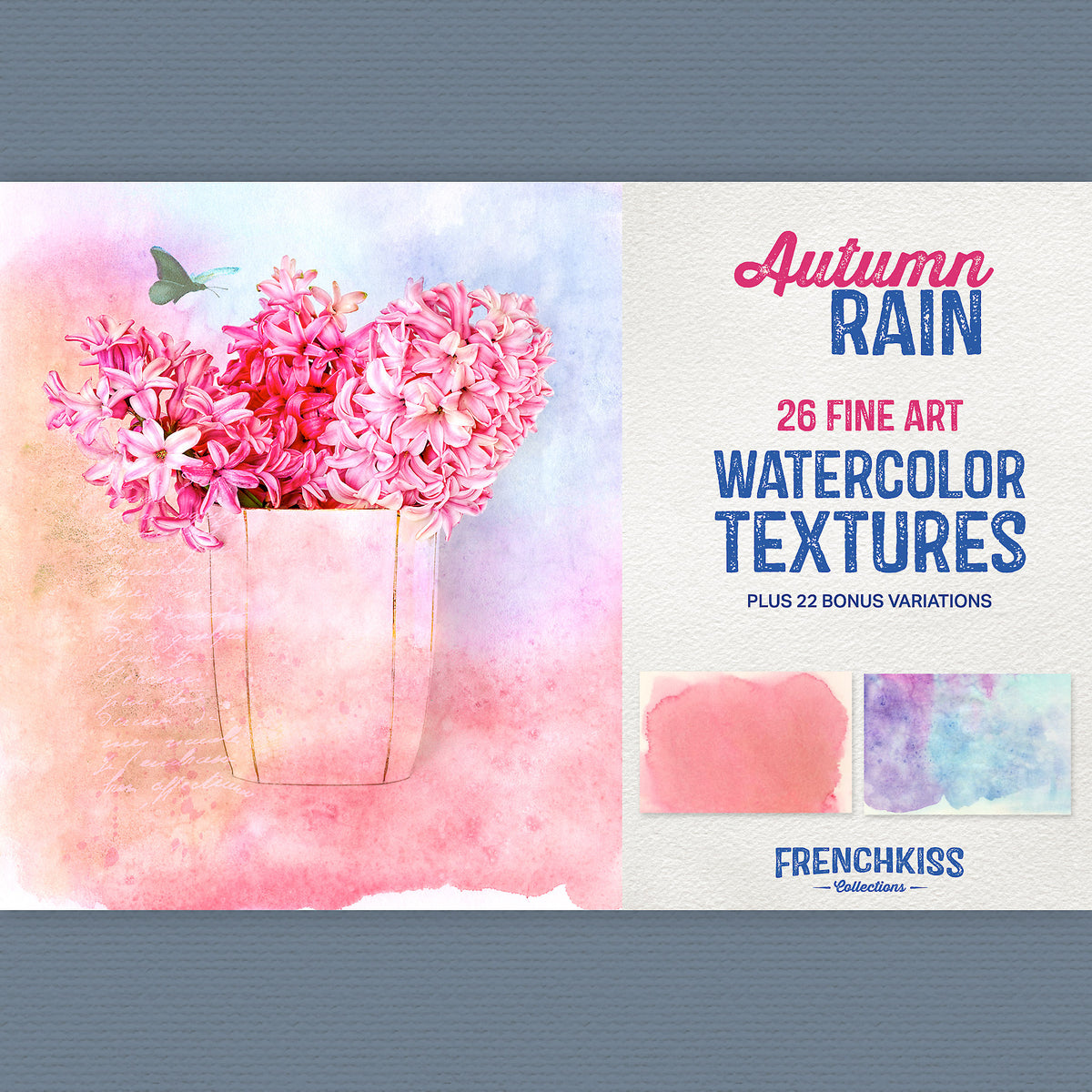 Autumn Rain fine art watercolor textures for commercial use.