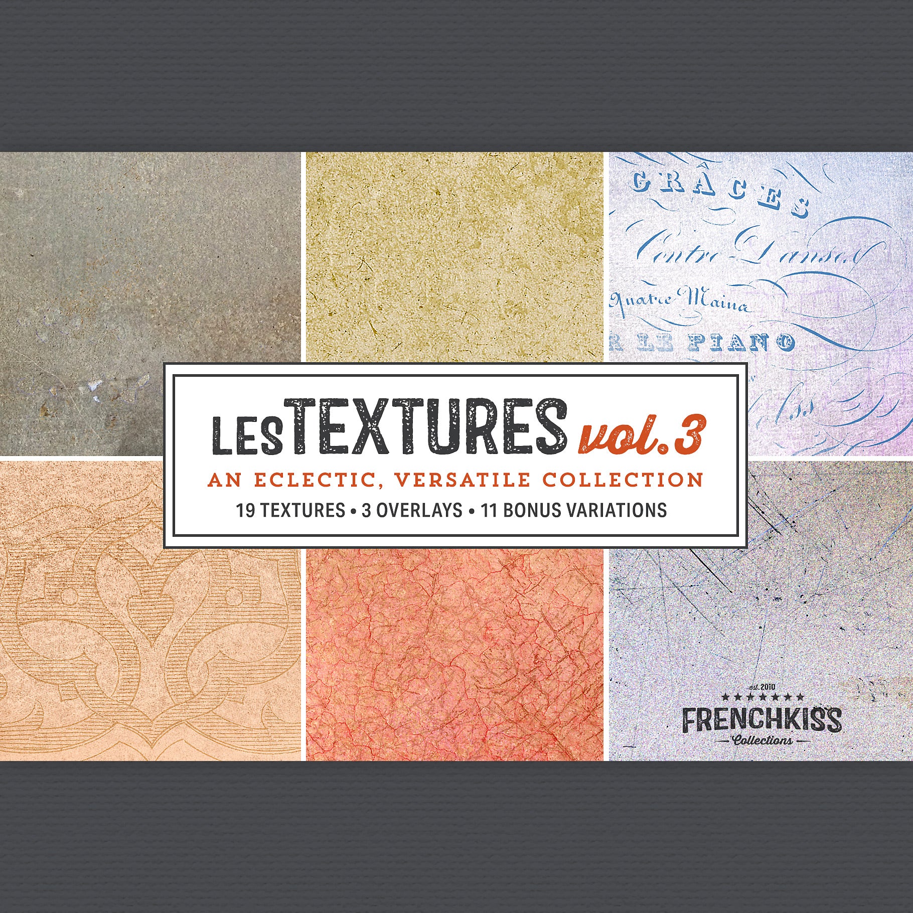 Les Textures Volume 3 fine art and grunge texture collection.