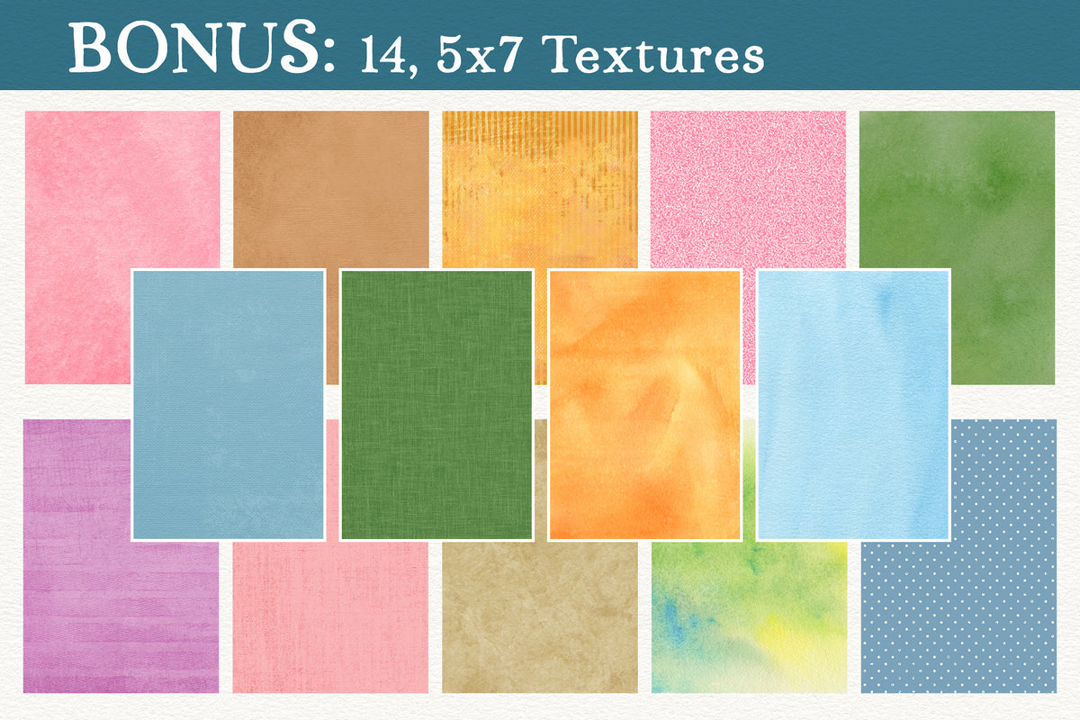 5x7 texture backgrounds to pair with the design templates.