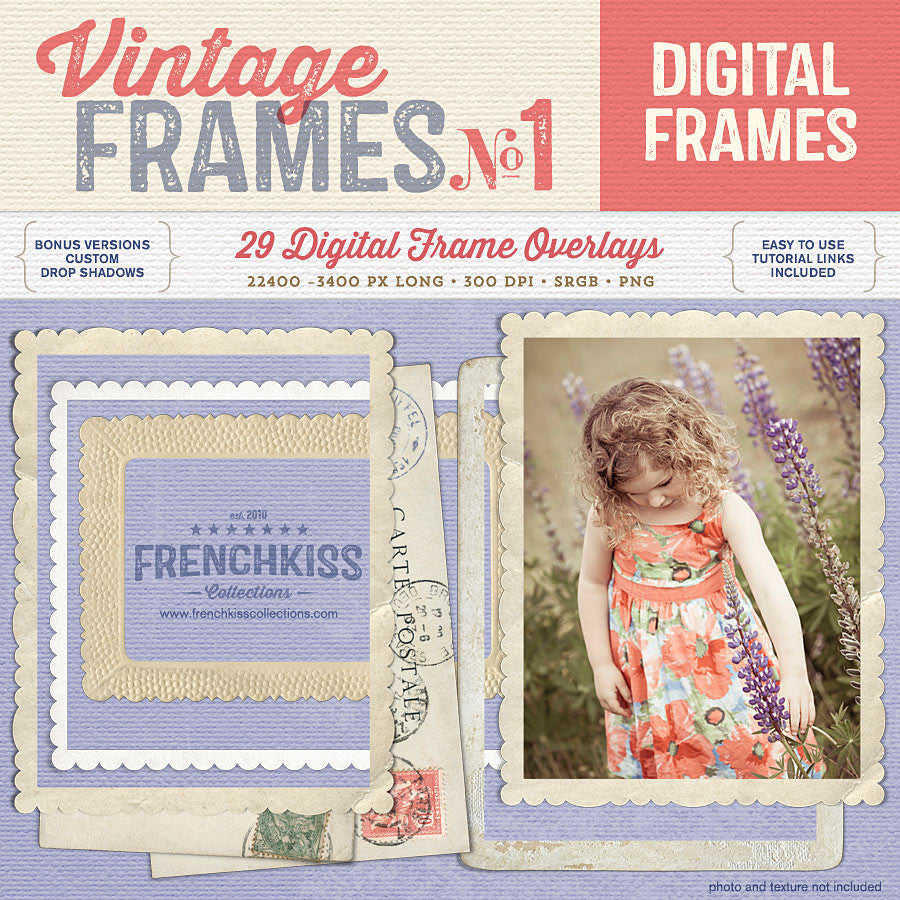 Vintage Frames No. 1 digital graphics with commercial license.
