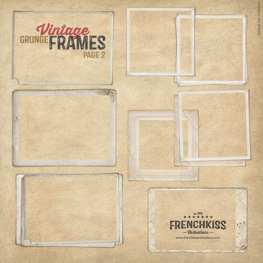 Vintage Grunge Digital Frames part 2 of 18 total frames.