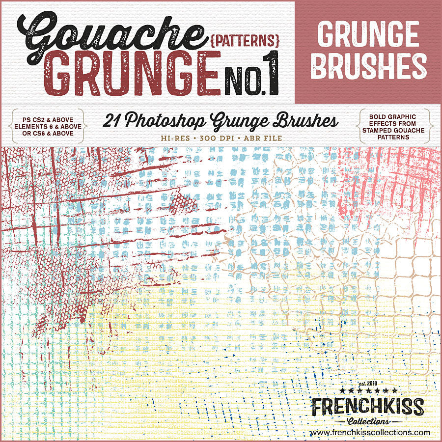 Gouache Grunge No 1 Photoshop brushes