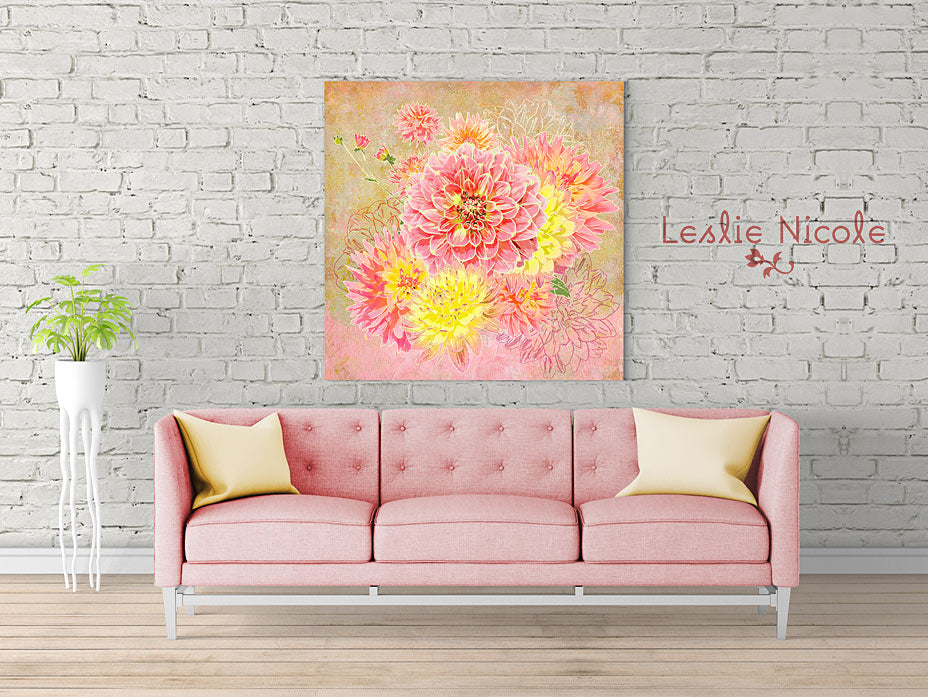 Wall art by Leslie Nicole using a texture from the Virtuoso Painterly collection.