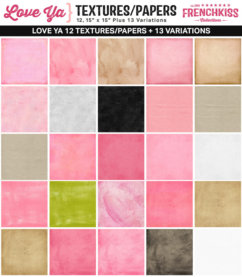 Love Ya Digital Textures and Papers for backgrounds, photography, scrapbooking, and design all.
