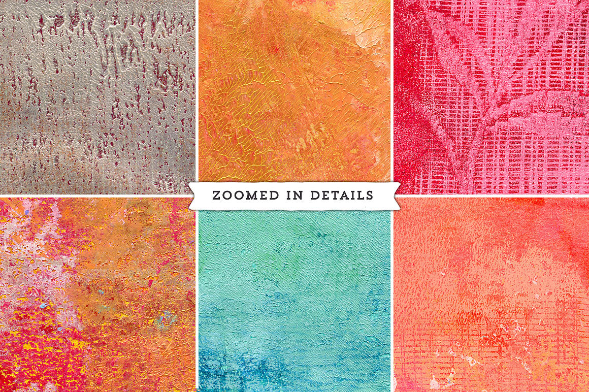 Zoomed in details of the Paint Impressions V.6 fine art textures.