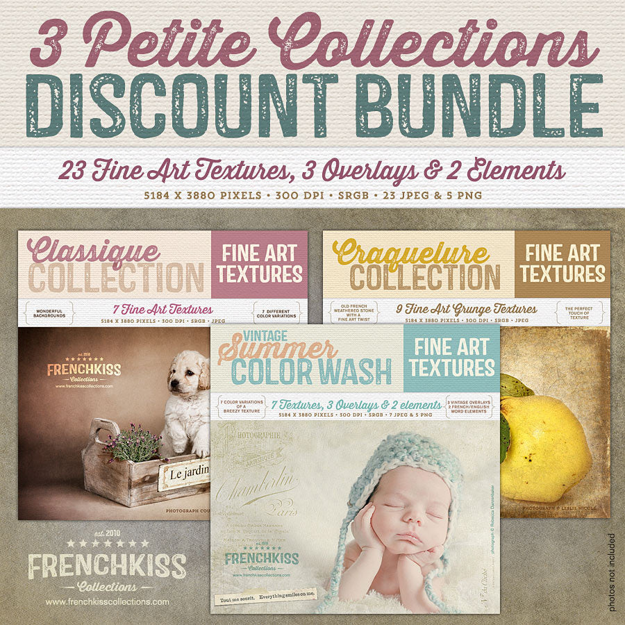 23 fine art petite texture collections combined in a discounted bundle.