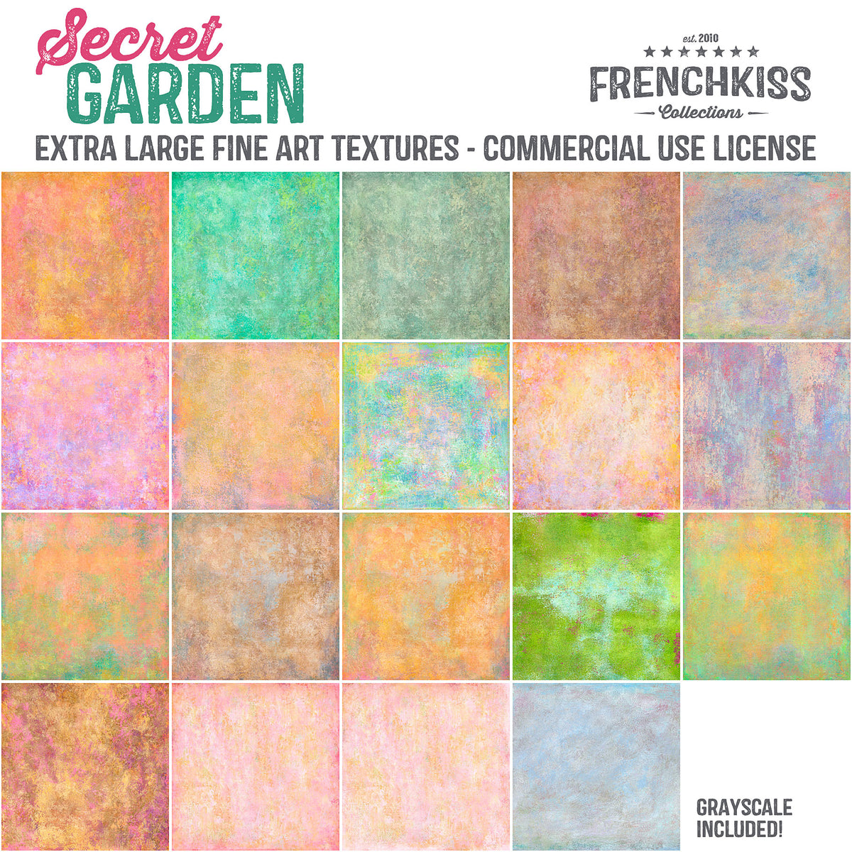 Secret Garden fine art,  painted, commercial license textures.