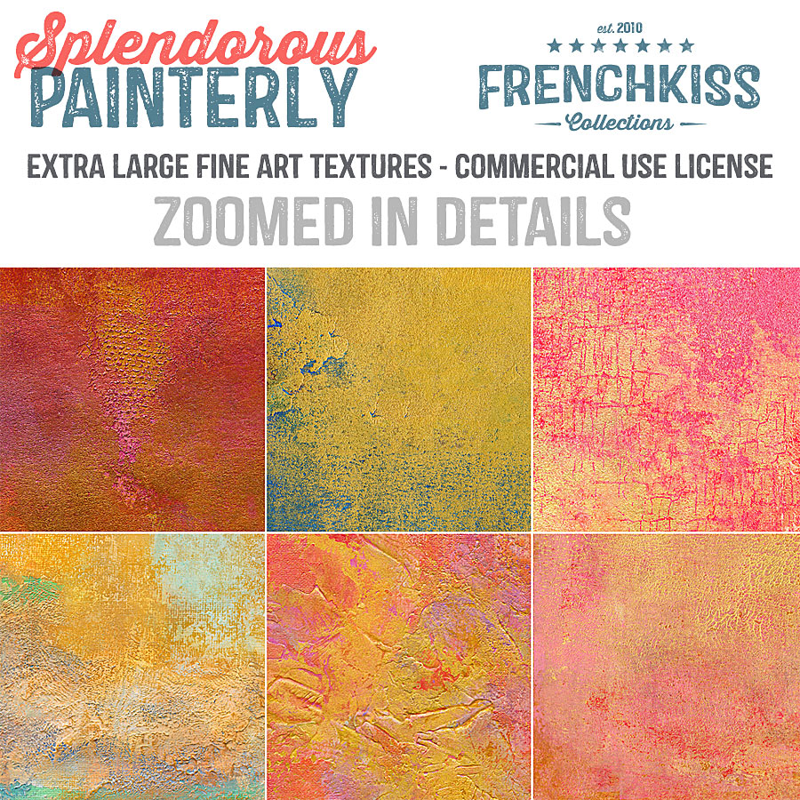 Zoomed in details from the Splendorous Painterly fine art commercial use texture collection.