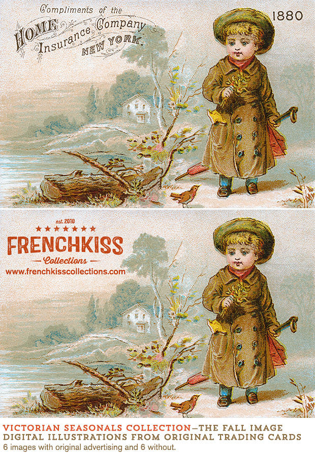 Victorian Seasonals Trading Card Illustrations