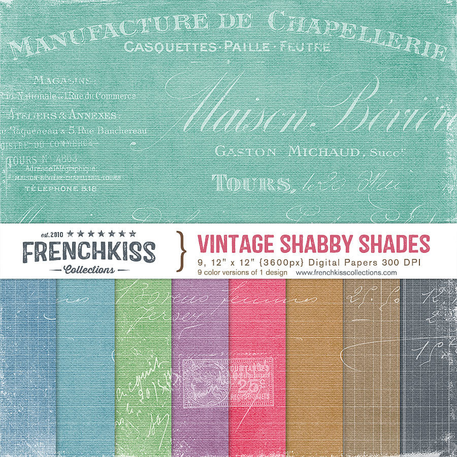 Vintage Shabby Shades Digital Papers