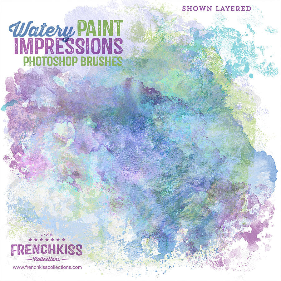 Watery Paint Impressions Photoshop Brushes example